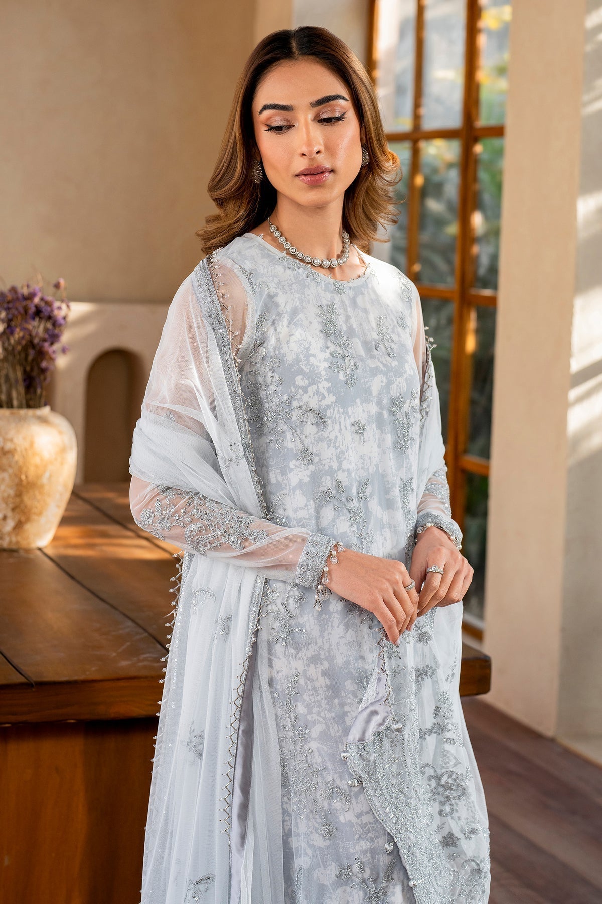 Zarif | Iris Printed Embroidered Edit 24 |  STELLA