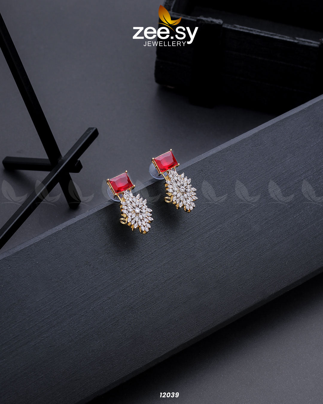 Zircon Cluster Earrings - House Of Zarish