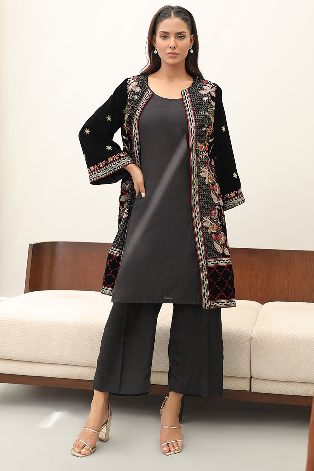 Zellbury | Winter Pret | Embroidered Kurta Trouser - 3273 - Libasekhas