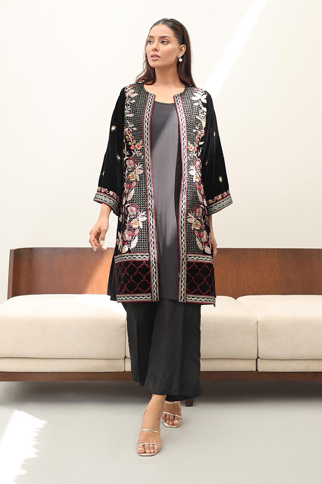 Zellbury | Winter Pret | Embroidered Kurta Trouser - 3273 - House Of Zarish