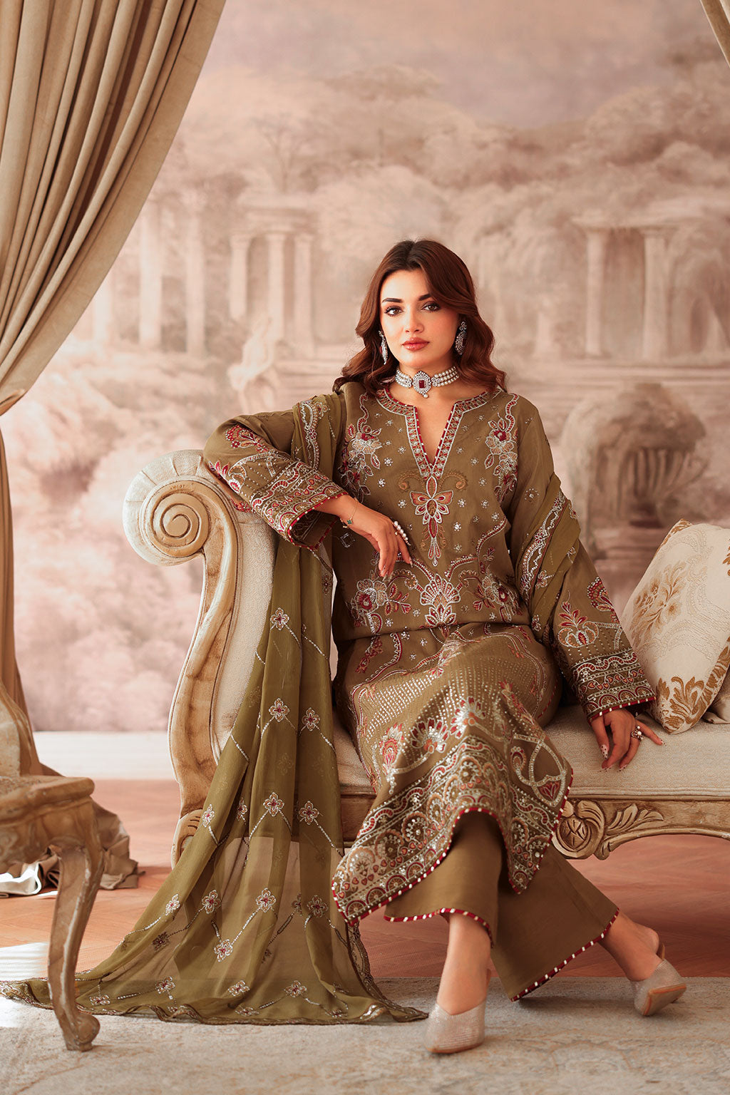 Ramsha | Aangan Luxury Raw silk | AA-210