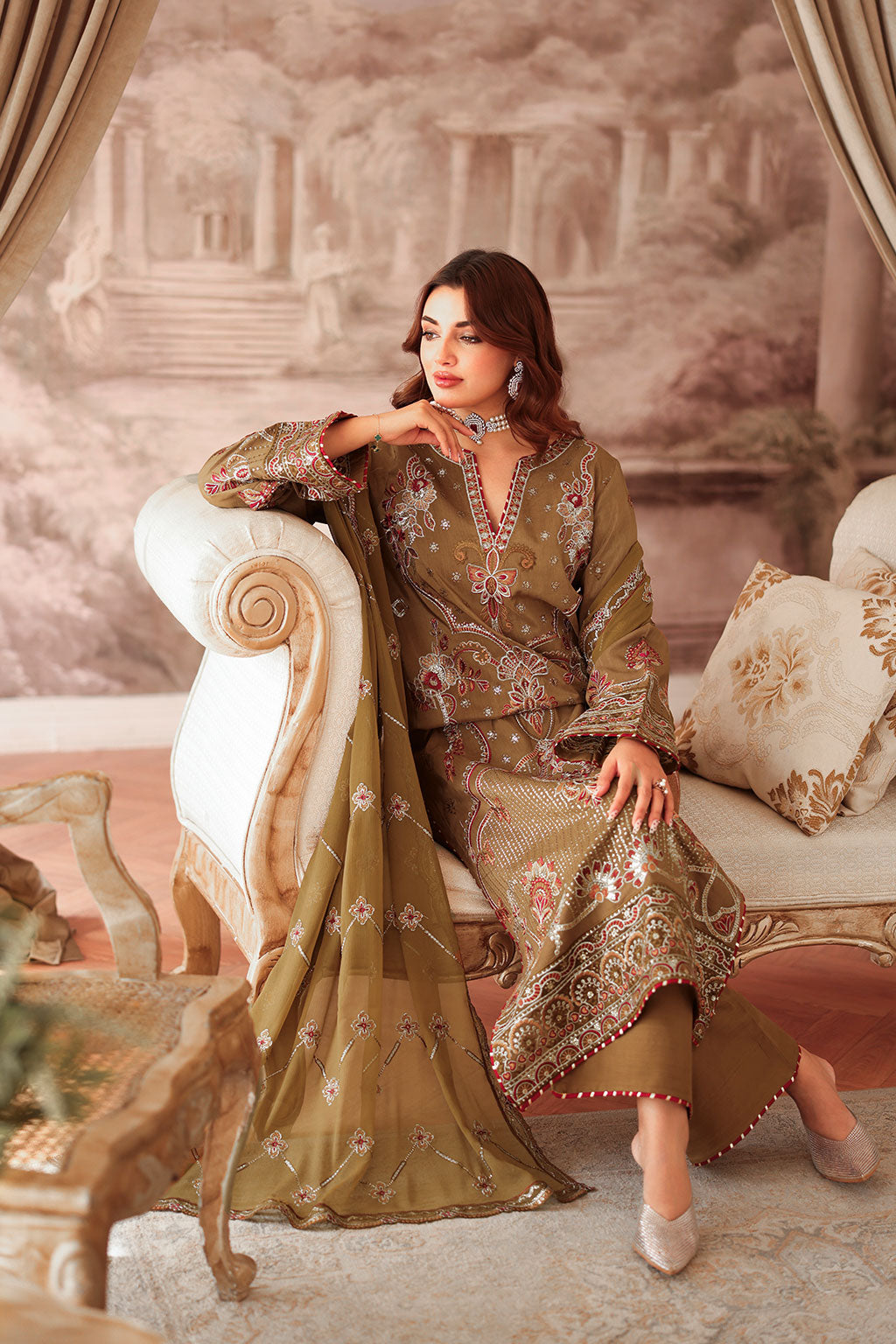 Ramsha | Aangan Luxury Raw silk | AA-210