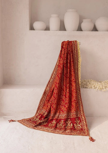 Aik Atelier | WEDDING FESTIVE ’25 VOL. 2 | RED MEDIUM SILK SHAWL