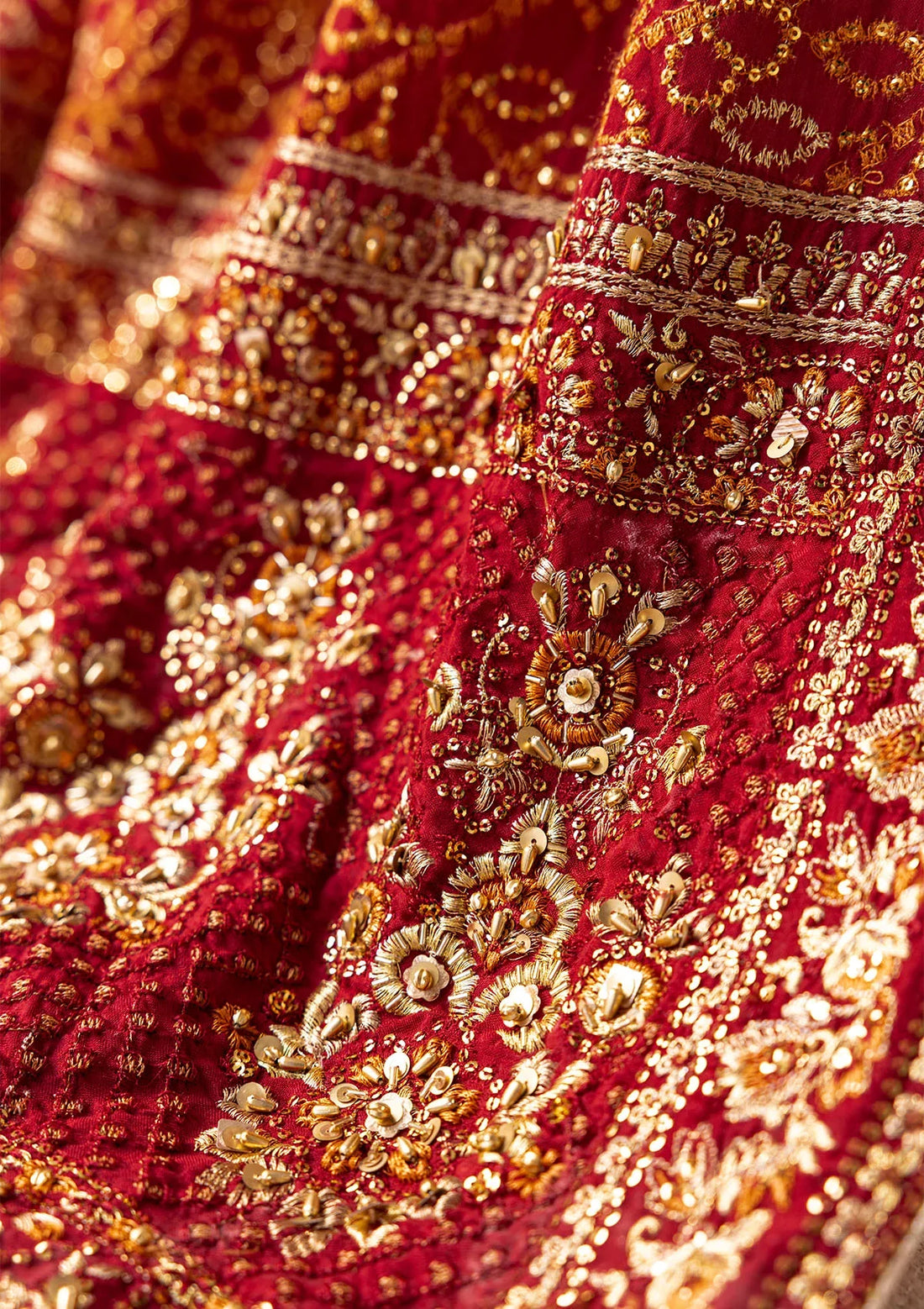 Aik Atelier | WEDDING FESTIVE ’25 VOL. 2 | RED MEDIUM SILK SHAWL