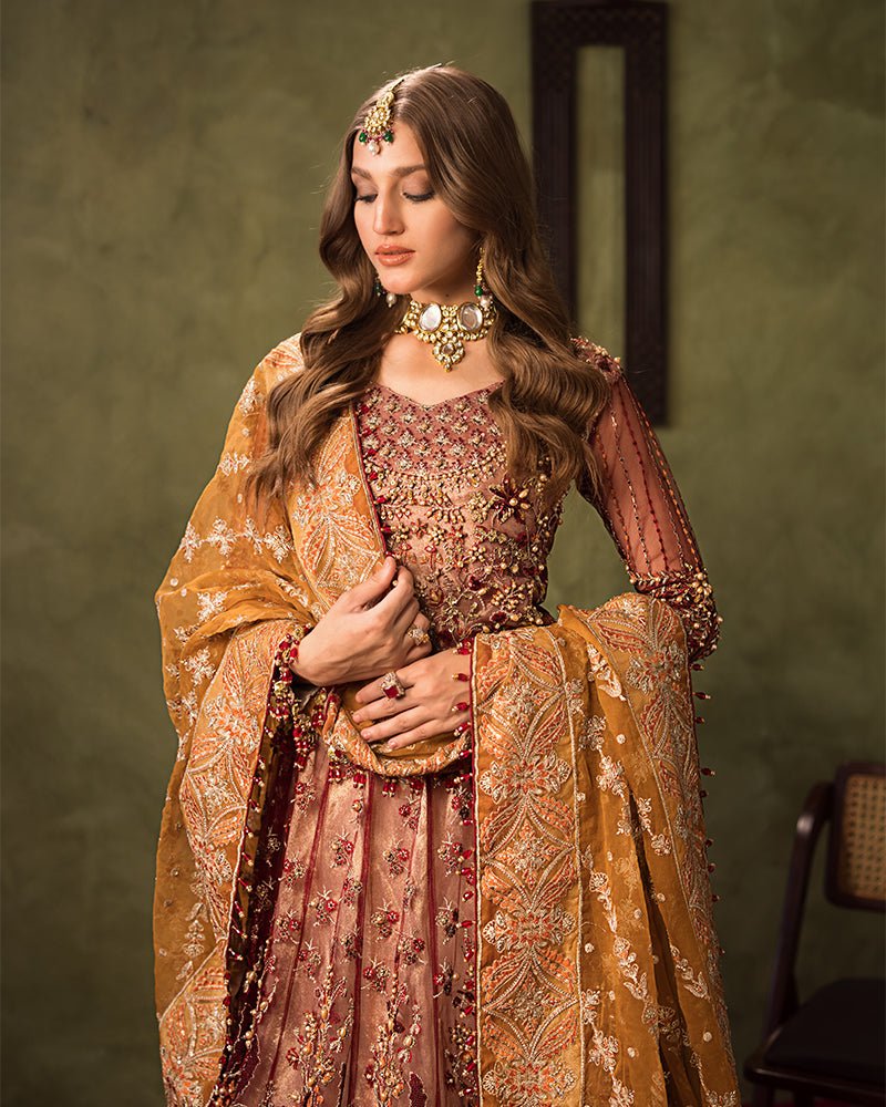 Ain | Aroosh Luxury Formals 24 | AR-90 MAH-E-ROOH (Maroon)