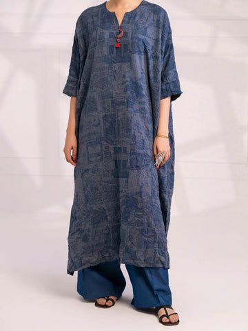 Almirah | Tale of heritage | Blue Denim Kurti - AL-LK-1077