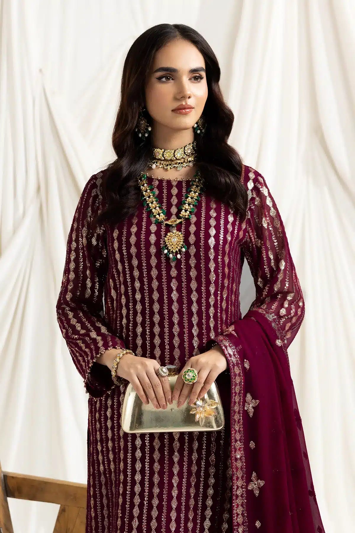 Alizeh | Dua Formals 23 | DUA-V02D03A-AYSAL(MAGENTA) - House Of Anaya