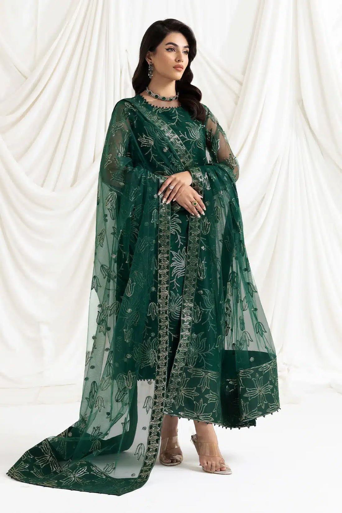 Alizeh | Dua Formals 23 | DUA-V02D05A-ELNAZ(GREEN) - House Of Anaya