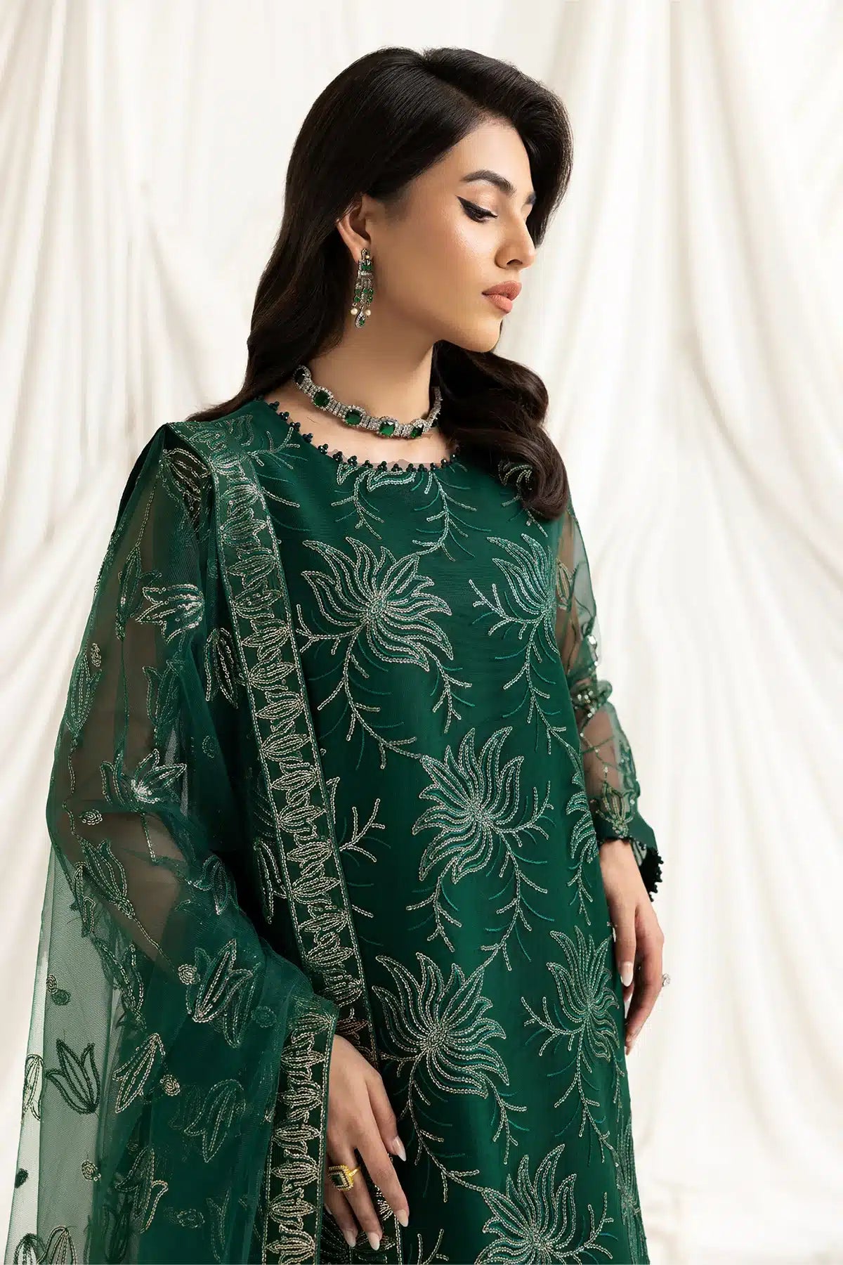 Alizeh | Dua Formals 23 | DUA-V02D05A-ELNAZ(GREEN) - House Of Anaya