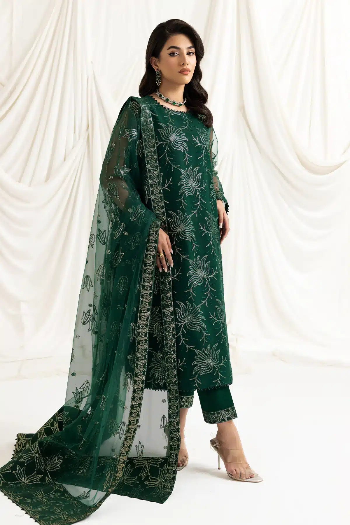 Alizeh | Dua Formals 23 | DUA-V02D05A-ELNAZ(GREEN) - House Of Anaya