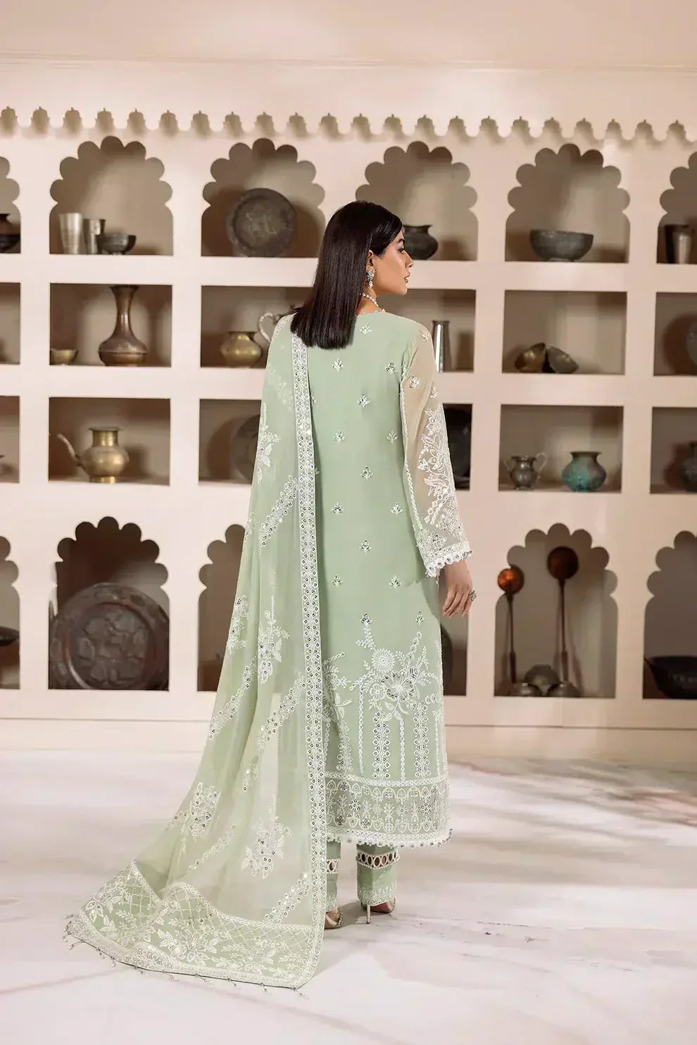 Alizeh | Dua Formals 23 | DUA-V01D04A- MEHRUNISA ( PISTA ) - House Of Anaya