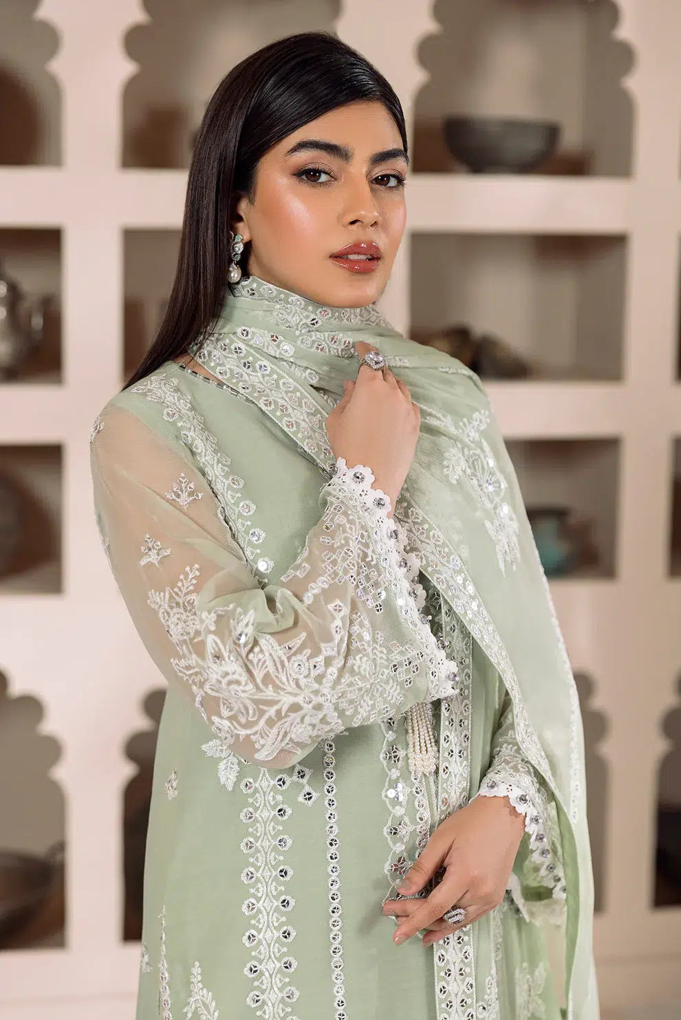 Alizeh | Dua Formals 23 | DUA-V01D04A- MEHRUNISA ( PISTA ) - House Of Anaya