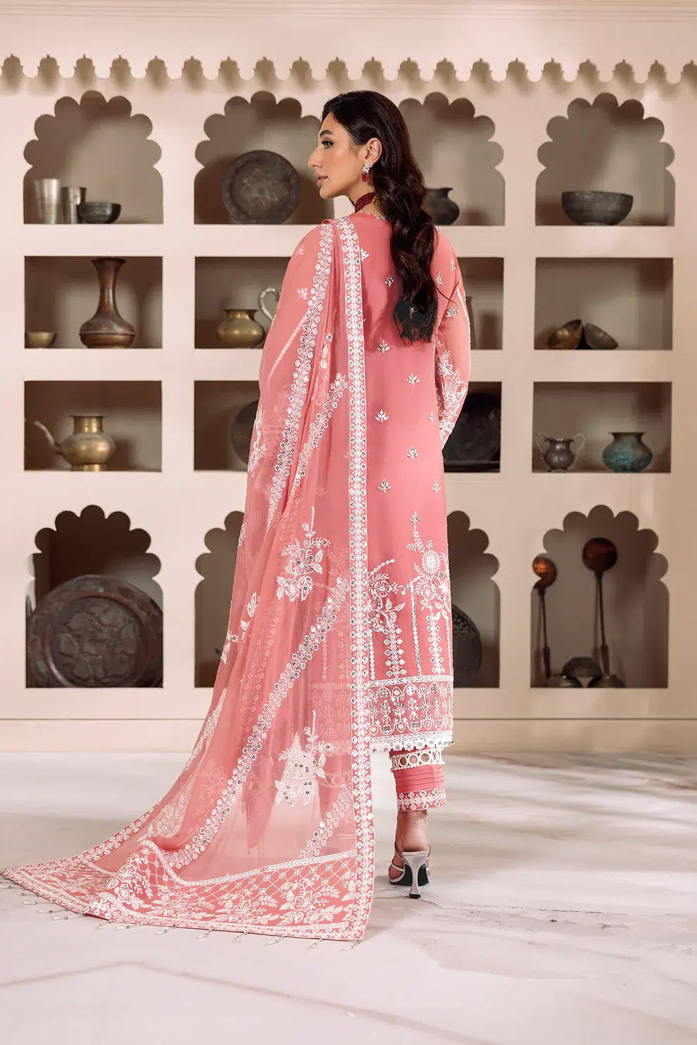 Alizeh | Dua Formals 23 | DUA-V01D04B- MEHRUNISA ( PINK ) - House Of Anaya