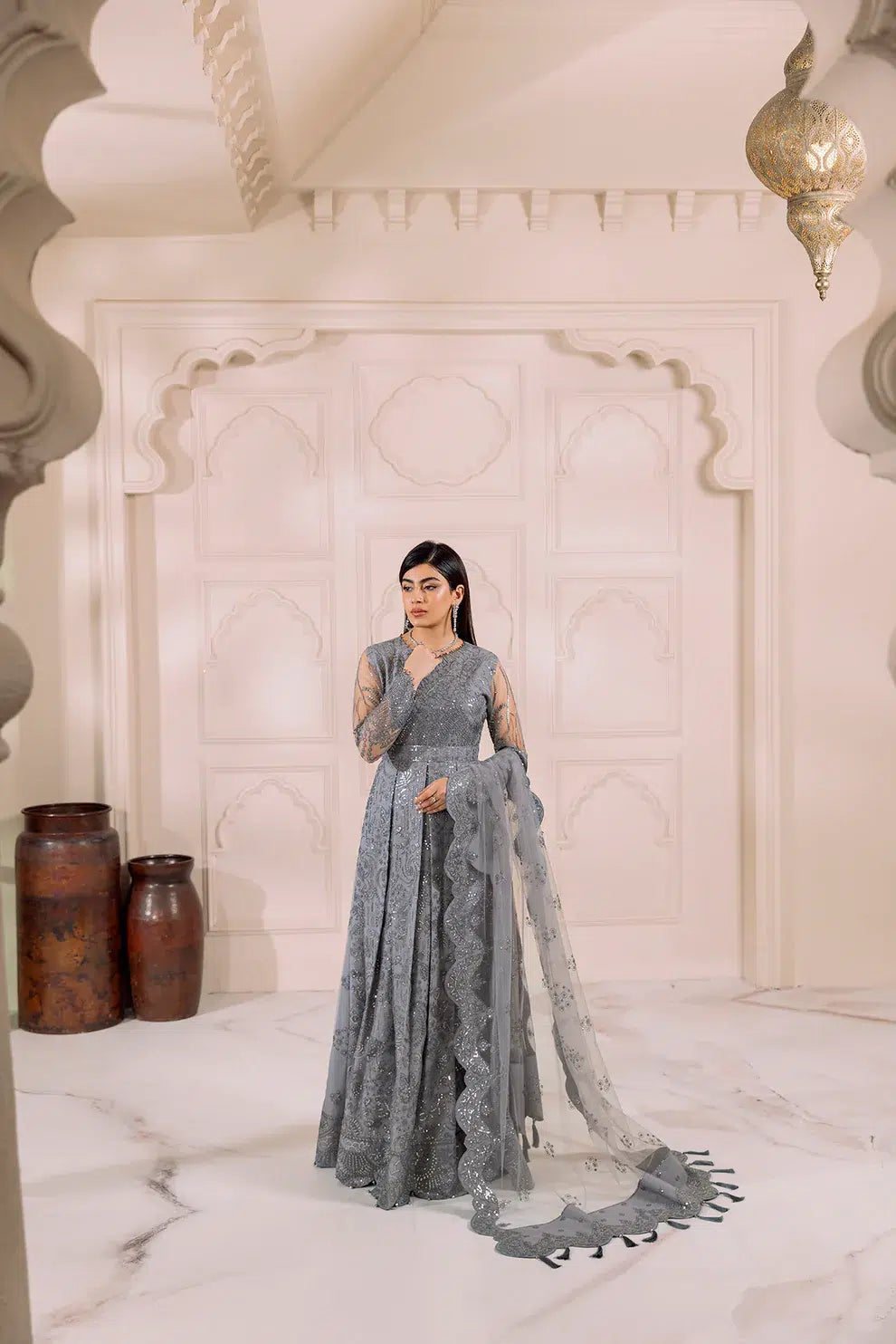 Alizeh | Dua Formals 23 | DUA-V01D01B- KHIRAD ( Black ) - House Of Anaya