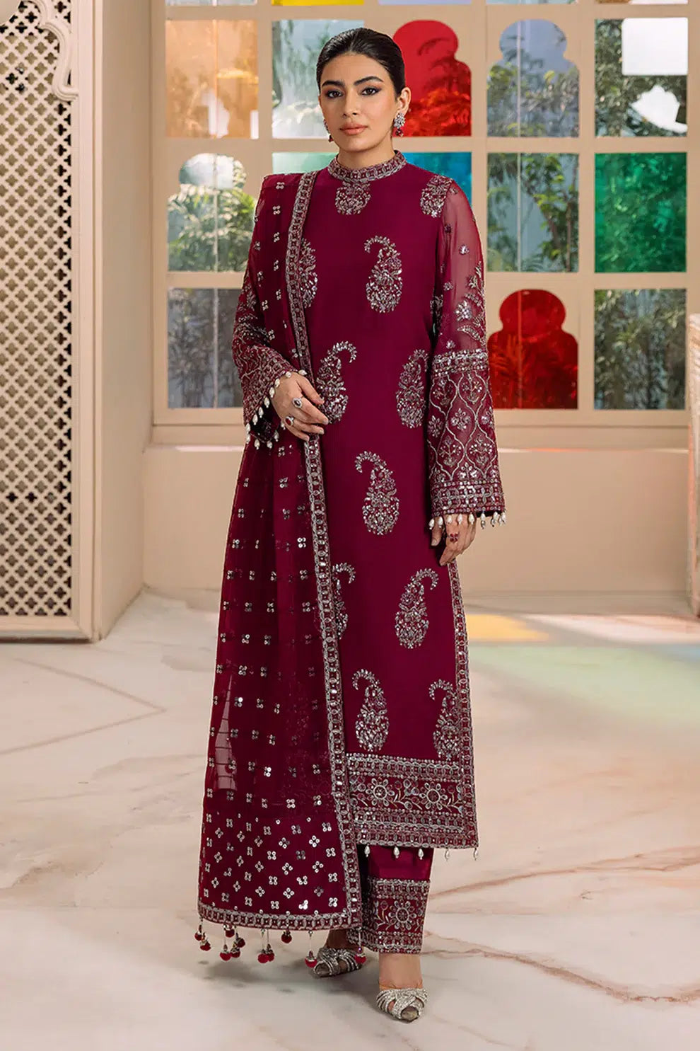 Alizeh | Dua Formals 23 | DUA-V01D06A- AMAYA ( MAGENTA ) - House Of Anaya