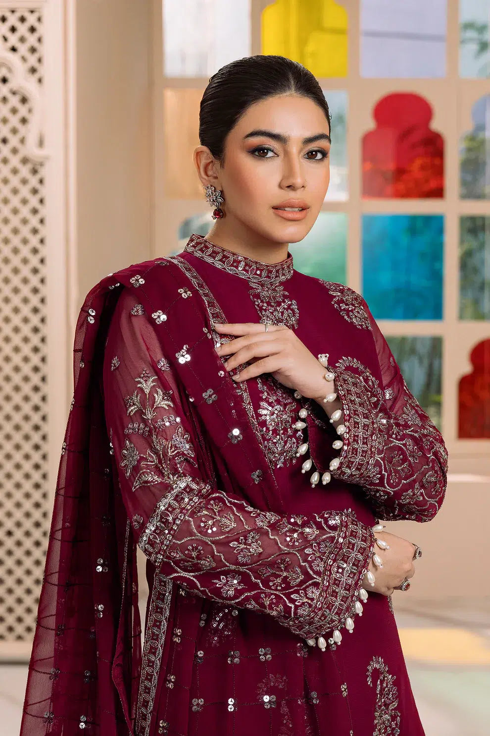 Alizeh | Dua Formals 23 | DUA-V01D06A- AMAYA ( MAGENTA ) - House Of Anaya