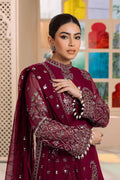 Alizeh | Dua Formals 23 | DUA-V01D06A- AMAYA ( MAGENTA ) - House Of Anaya