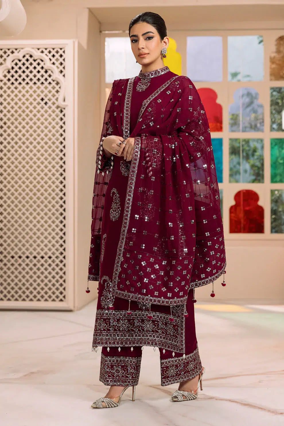Alizeh | Dua Formals 23 | DUA-V01D06A- AMAYA ( MAGENTA ) - House Of Anaya