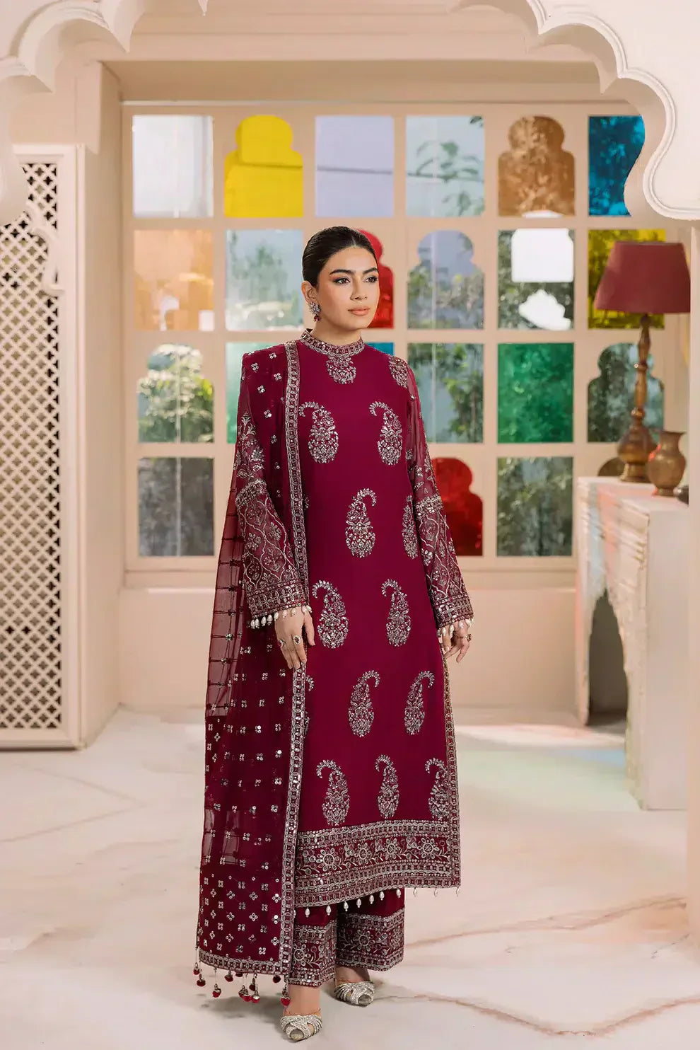 Alizeh | Dua Formals 23 | DUA-V01D06A- AMAYA ( MAGENTA ) - House Of Anaya