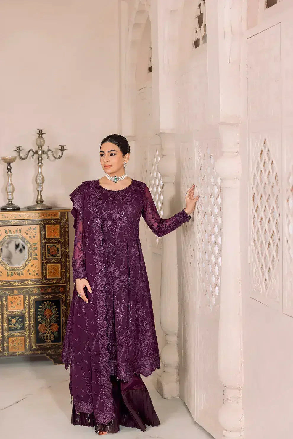 Alizeh | Dua Formals 23 | DUA-V01D03A- SYLVI ( PURPLE ) - House Of Anaya