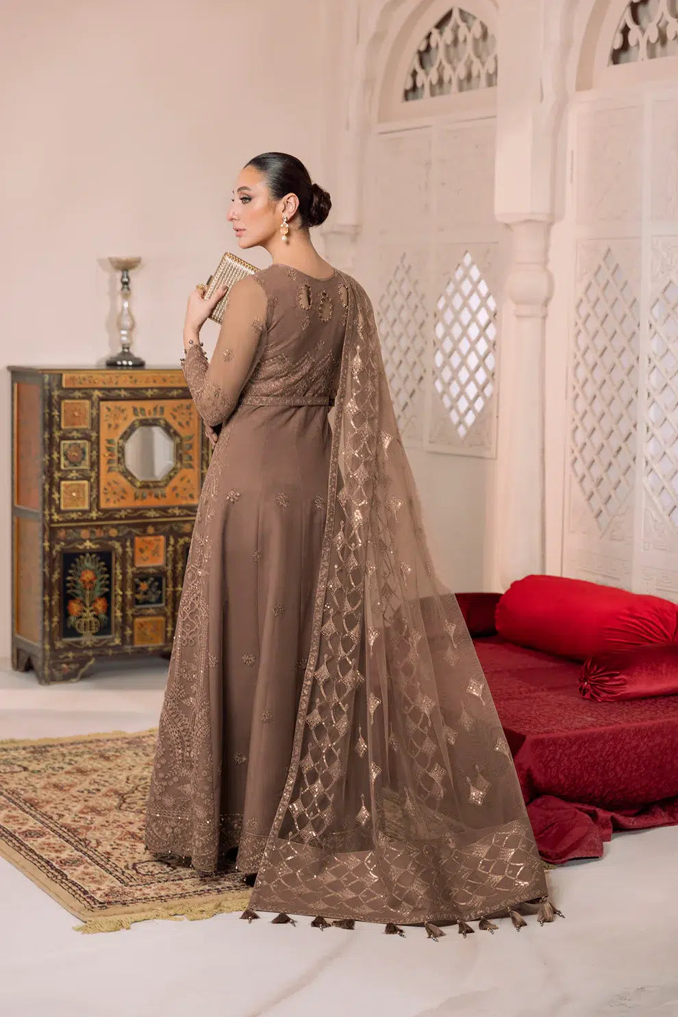 Alizeh | Dua Formals 23 | DUA-V01D05B- RYAN ( BEIGE ) - House Of Anaya