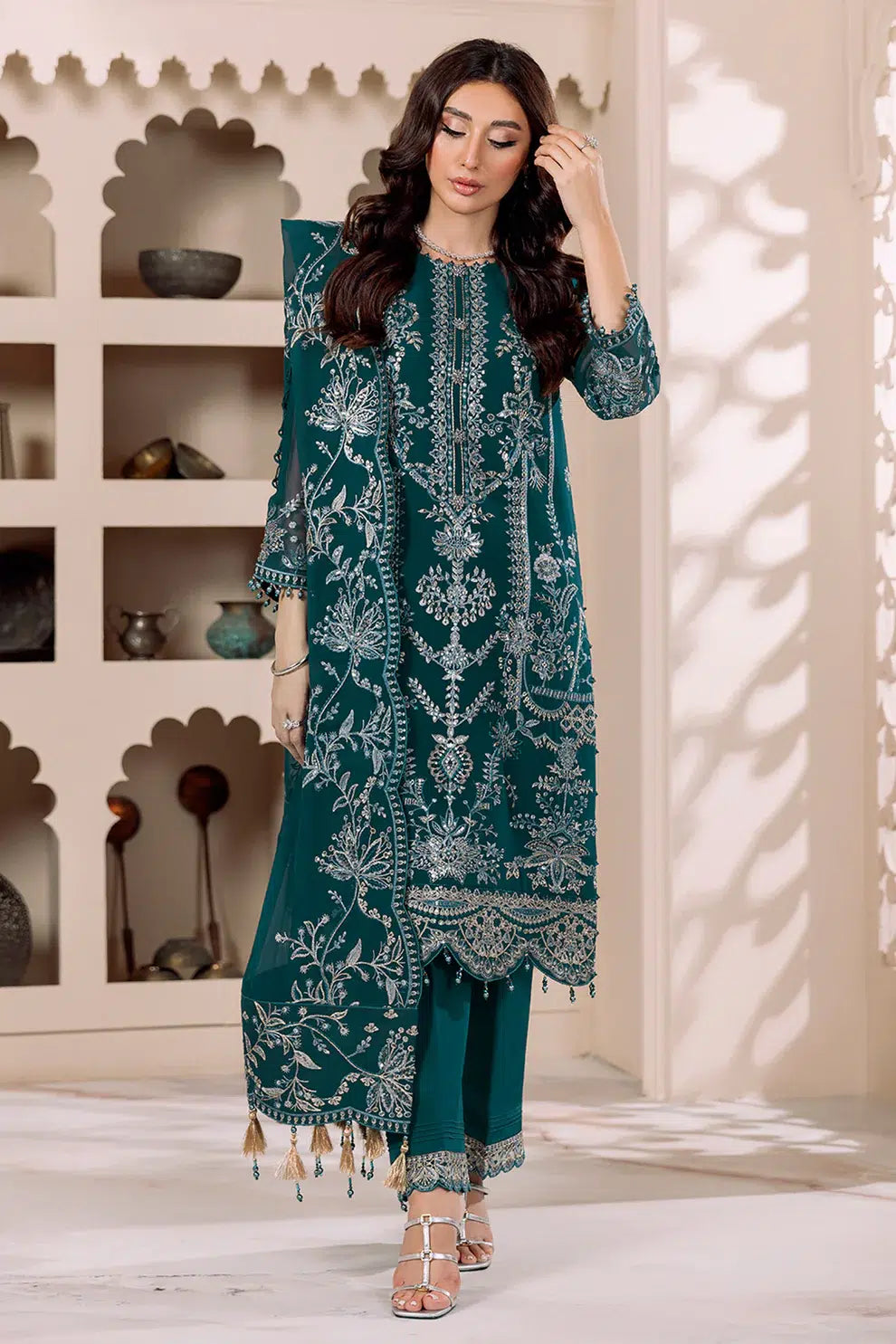 Alizeh | Dua Formals 23 | DUA-V01D02B- LYRA ( ZINC ) - House Of Anaya