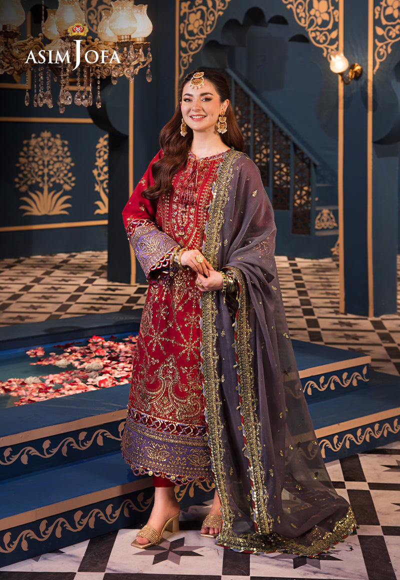 Asim Jofa | Fasana e Ishq Eid Luxury Lawn | AJFI-27 - House Of Anaya