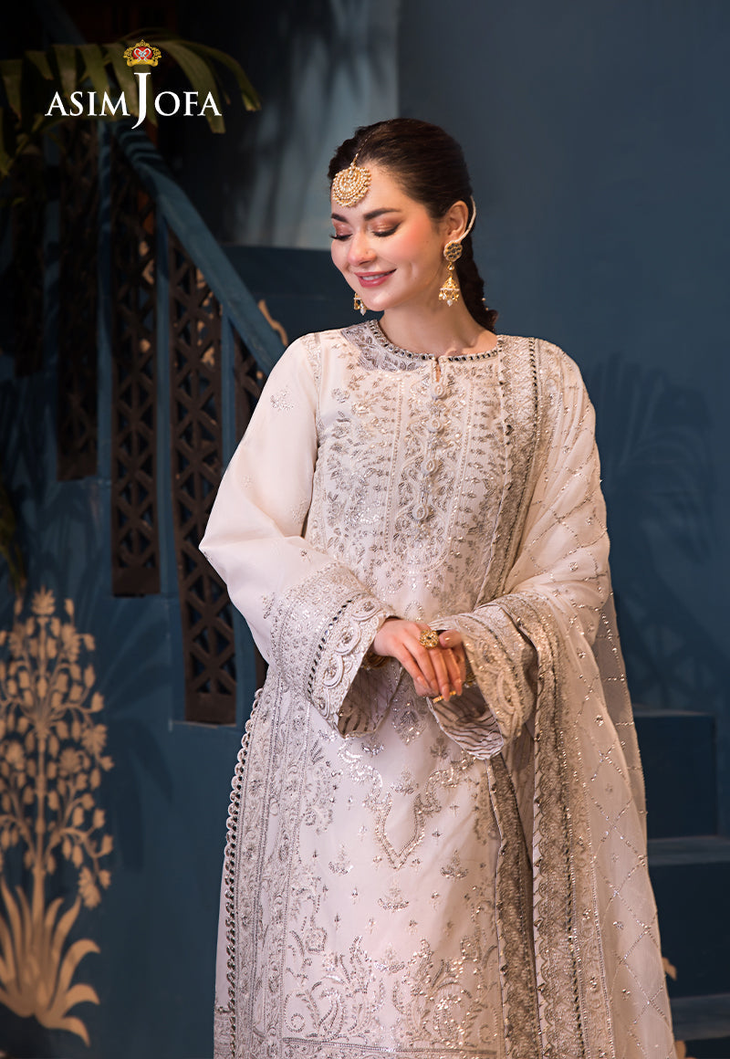 Asim Jofa | Fasana e Ishq Eid Luxury Lawn | AJFI-08 - House Of Anaya