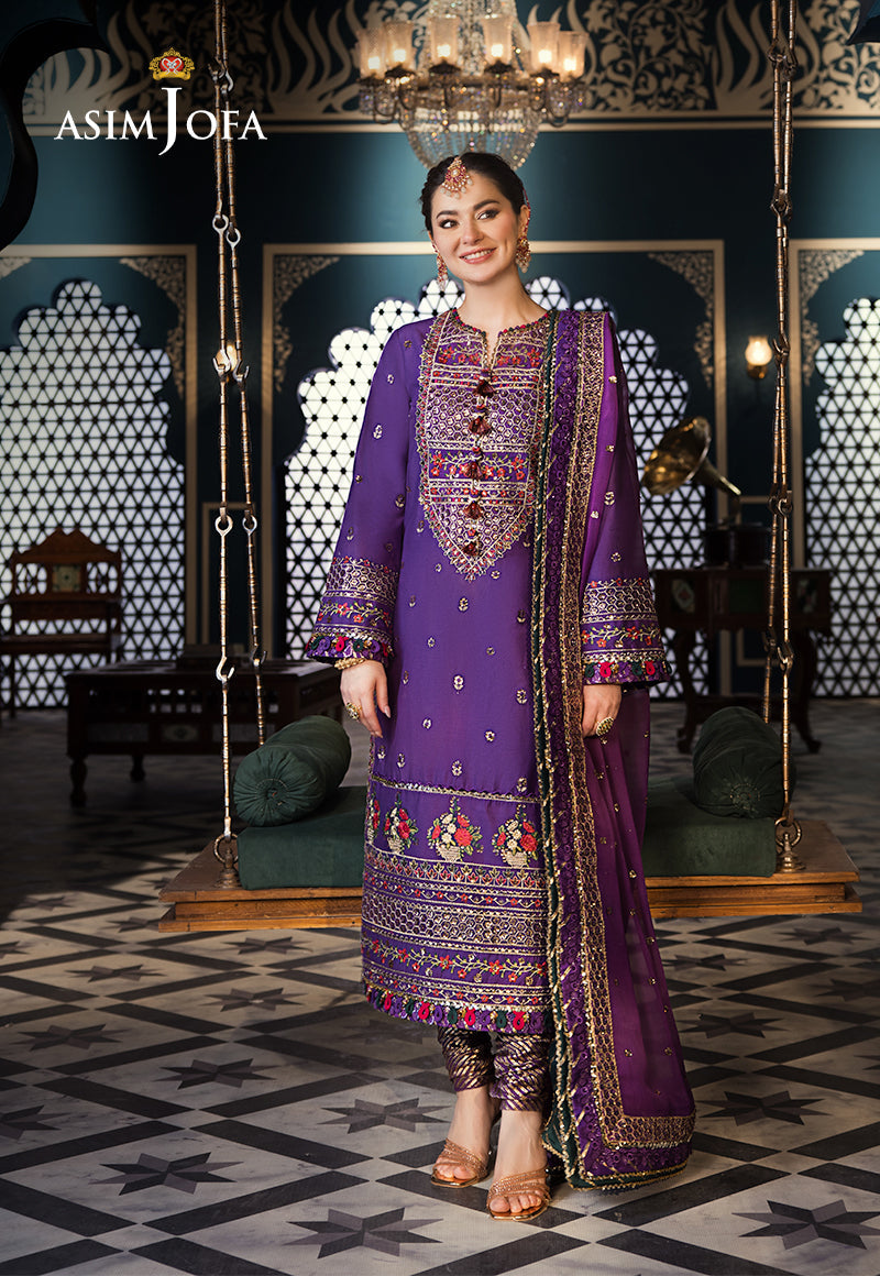 Asim Jofa | Fasana e Ishq Eid Luxury Lawn | AJFI-16 - House Of Anaya