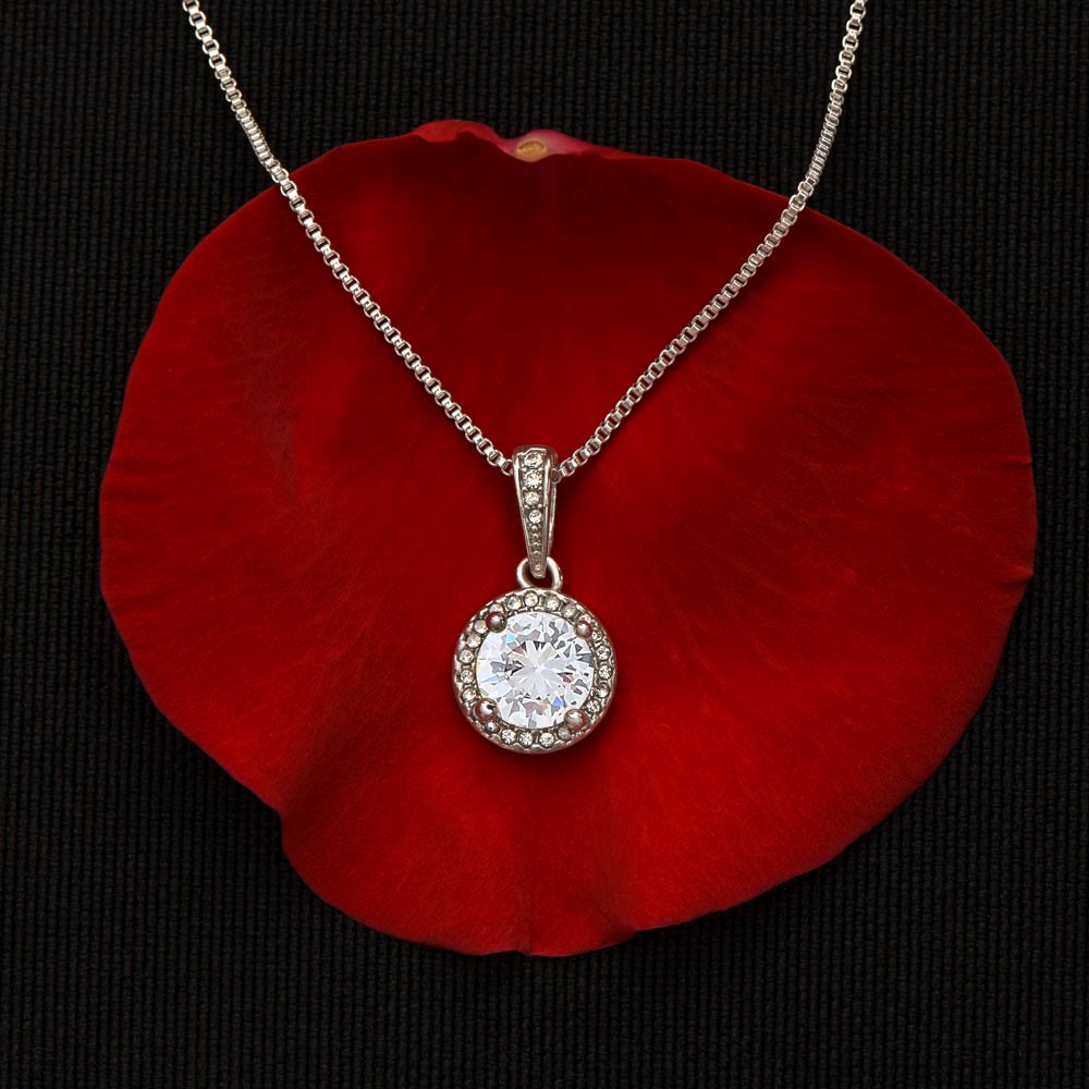 Eternal Hope Silver Necklace for Valentines , Birthdays and Weddings with Beautiful Custom Message - Riwayat-e-khas
