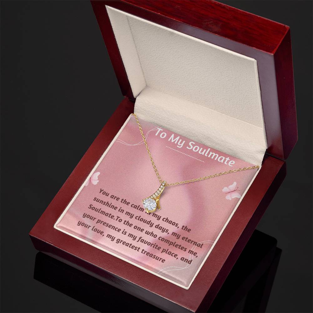 Alluring Beauty Necklace for Valentines , Birthdays and Weddings with Beautiful Custom Message - Riwayat-e-khas