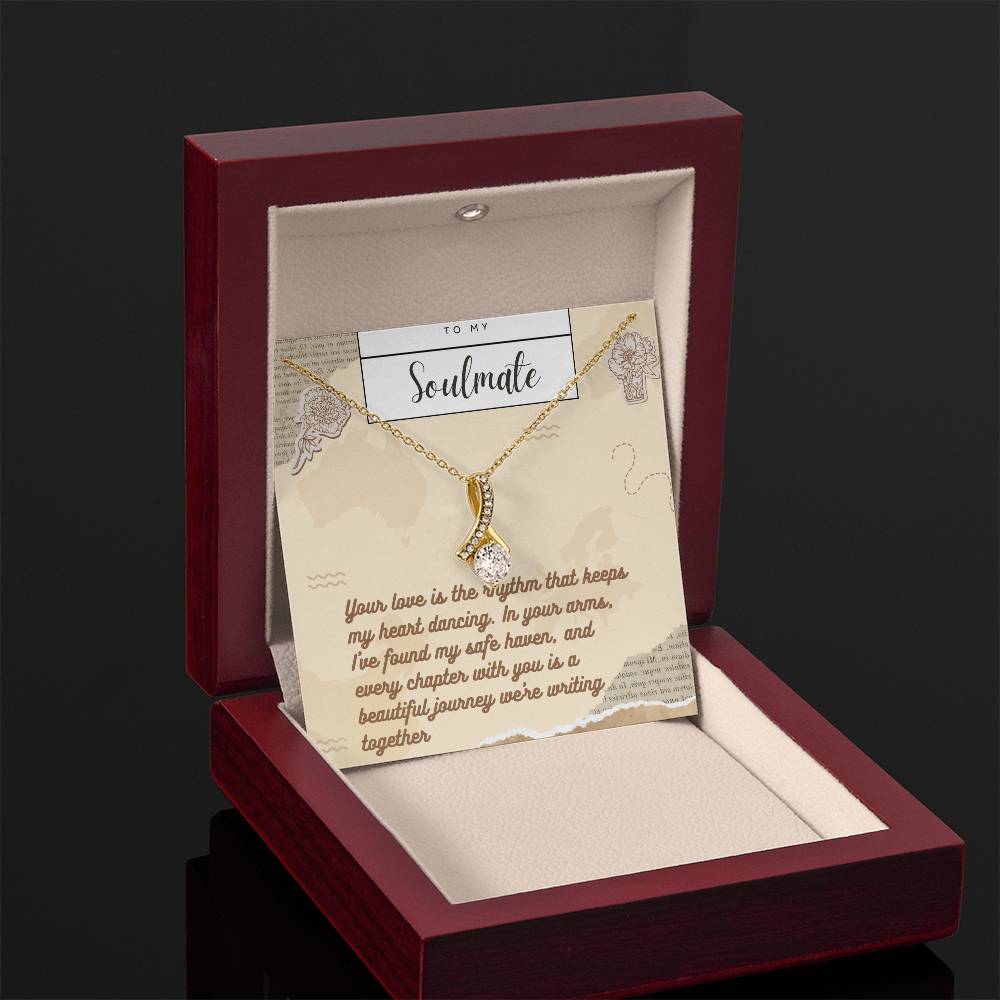 Alluring Beauty Necklace for Valentines , Birthdays and Weddings with Beautiful Custom Message - Riwayat-e-khas