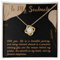 Love Knot Necklace for Valentines , Birthdays and Weddings with Beautiful Custom Message - Riwayat-e-khas