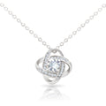 Love Knot Necklace for Valentines , Birthdays and Weddings with Beautiful Custom Message - Riwayat-e-khas