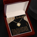 Love Knot Necklace for Valentines , Birthdays and Weddings with Beautiful Custom Message - Riwayat-e-khas