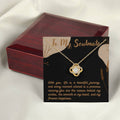 Love Knot Necklace for Valentines , Birthdays and Weddings with Beautiful Custom Message - Riwayat-e-khas