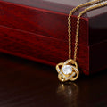 Love Knot Necklace for Valentines , Birthdays and Weddings with Beautiful Custom Message - Riwayat-e-khas