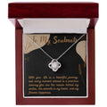 Love Knot Necklace for Valentines , Birthdays and Weddings with Beautiful Custom Message - Riwayat-e-khas