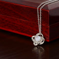 Love Knot Necklace for Valentines , Birthdays and Weddings with Beautiful Custom Message - Riwayat-e-khas
