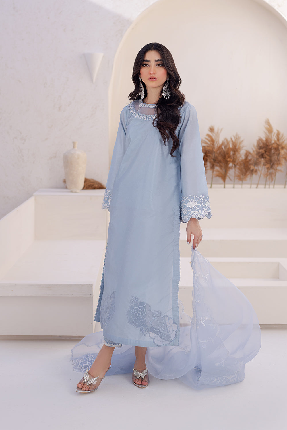 Azure | Ensembles Embroidered Formals | Ashen Grace - House of Zarish