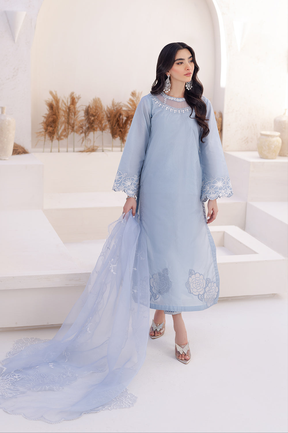Azure | Ensembles Embroidered Formals | Ashen Grace - House of Zarish