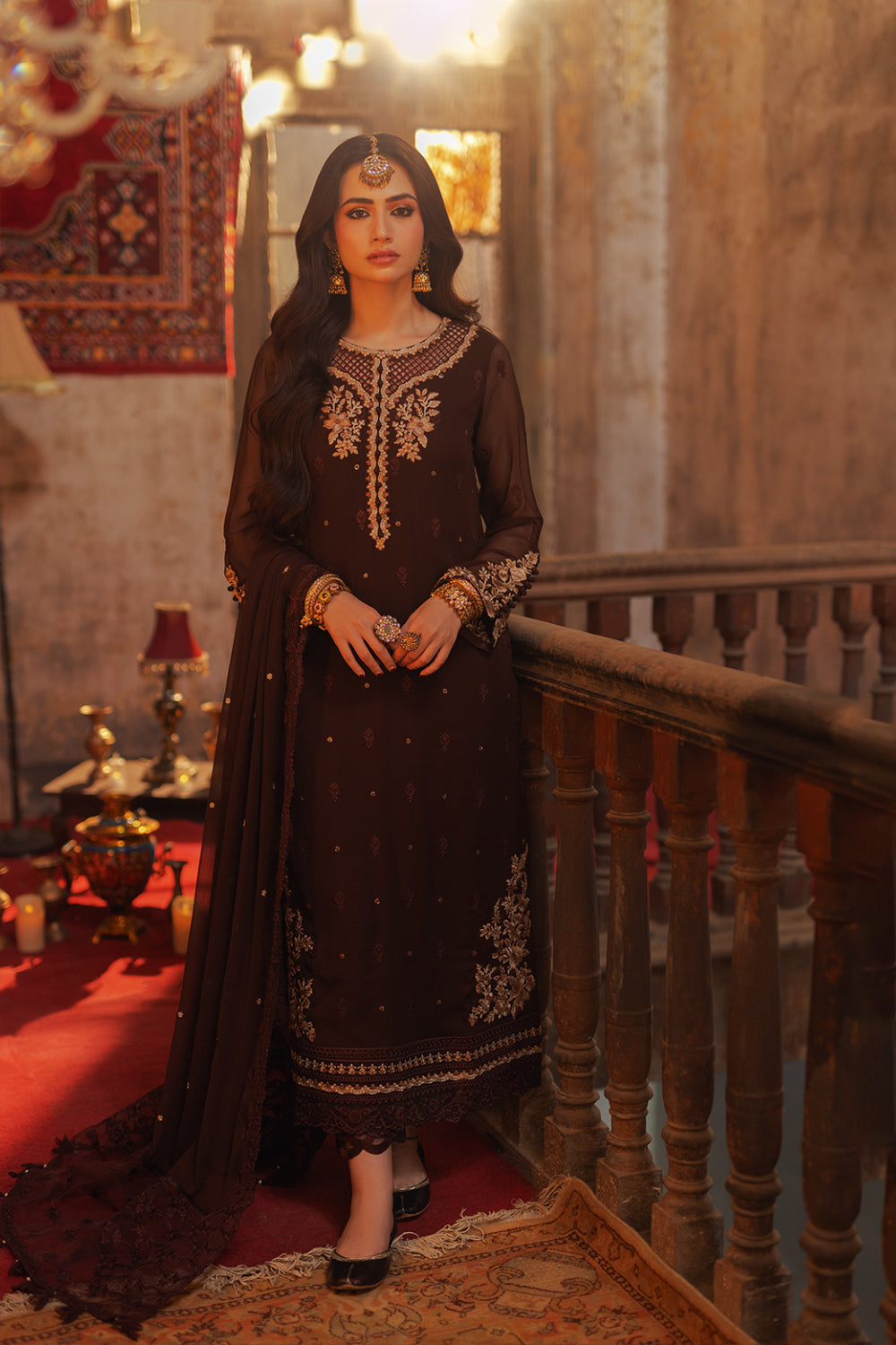 Azure | Ensembles Embroidered Formals | Amber Aura - House of Zarish