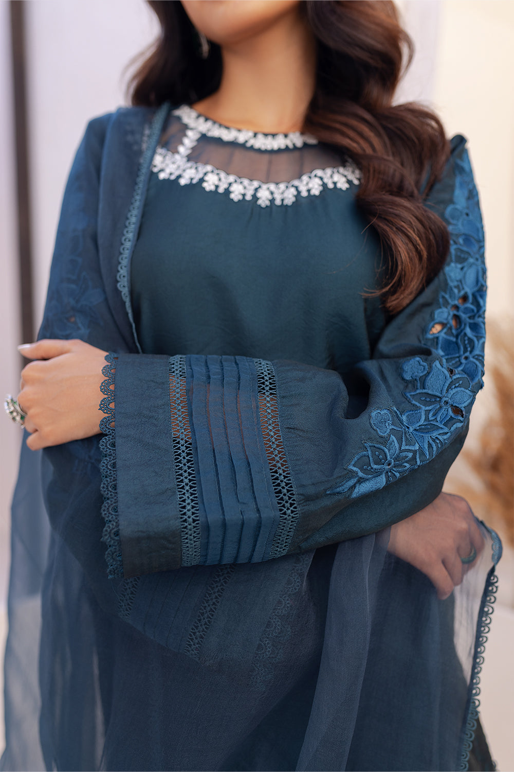 Azure | Ensembles Embroidered Formals | Midnight Storm - House of Zarish