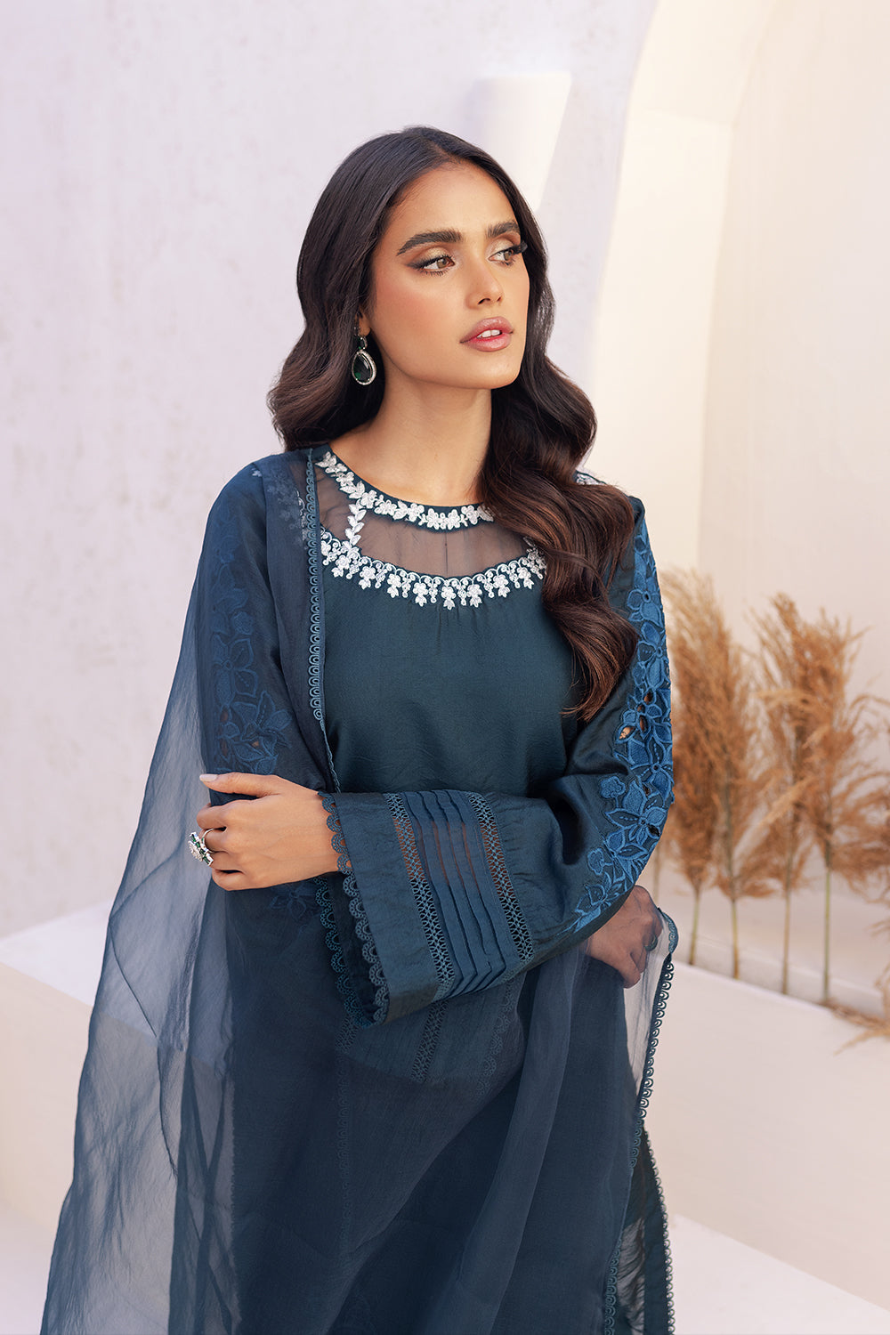 Azure | Ensembles Embroidered Formals | Midnight Storm - House of Zarish