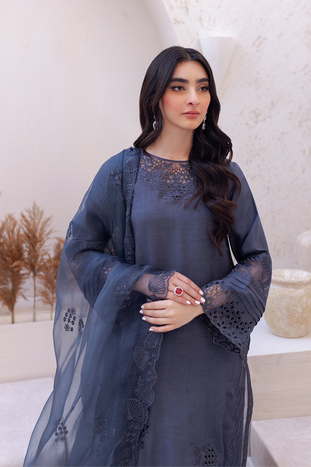 Azure | Ensembles Embroidered Formals | Misty Dream - House of Zarish