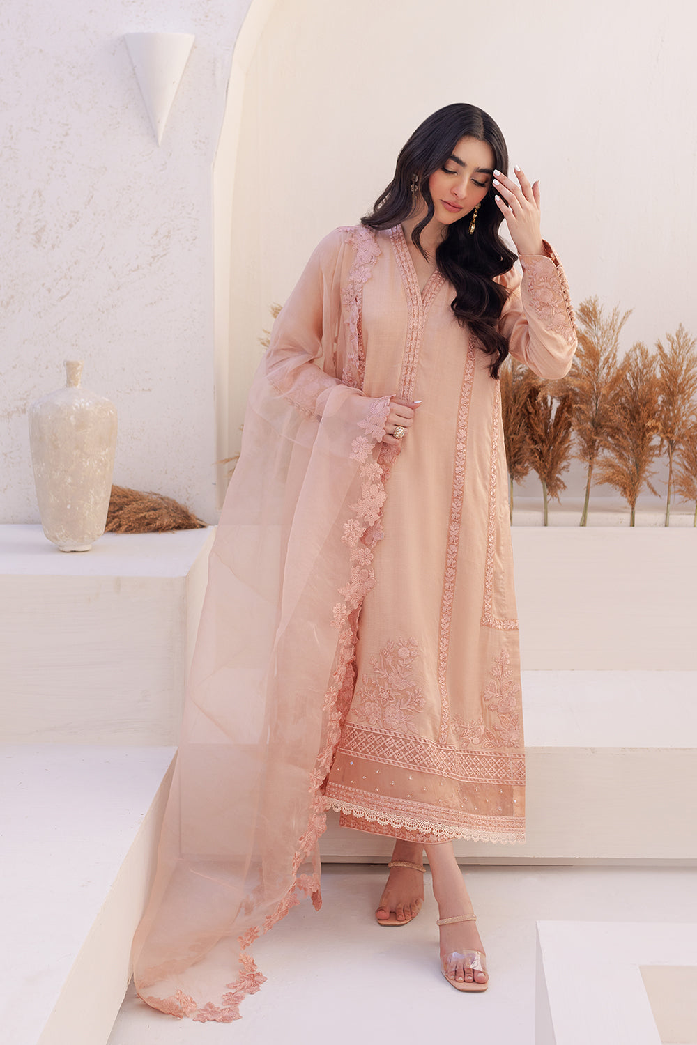 Azure | Ensembles Embroidered Formals | Sable Serenity - House of Zarish
