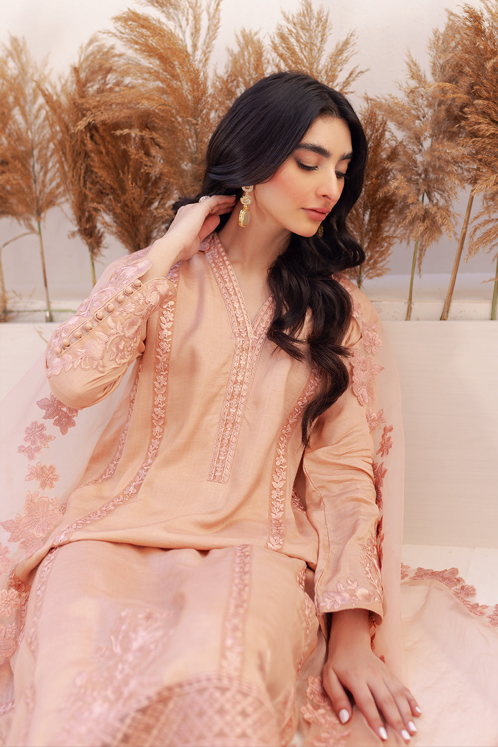 Azure | Ensembles Embroidered Formals | Sable Serenity - House of Zarish
