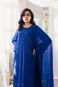 Azure | Ensembles Embroidered Formals | Iris Charm - House of Zarish