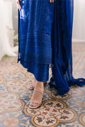 Azure | Ensembles Embroidered Formals | Iris Charm - House of Zarish