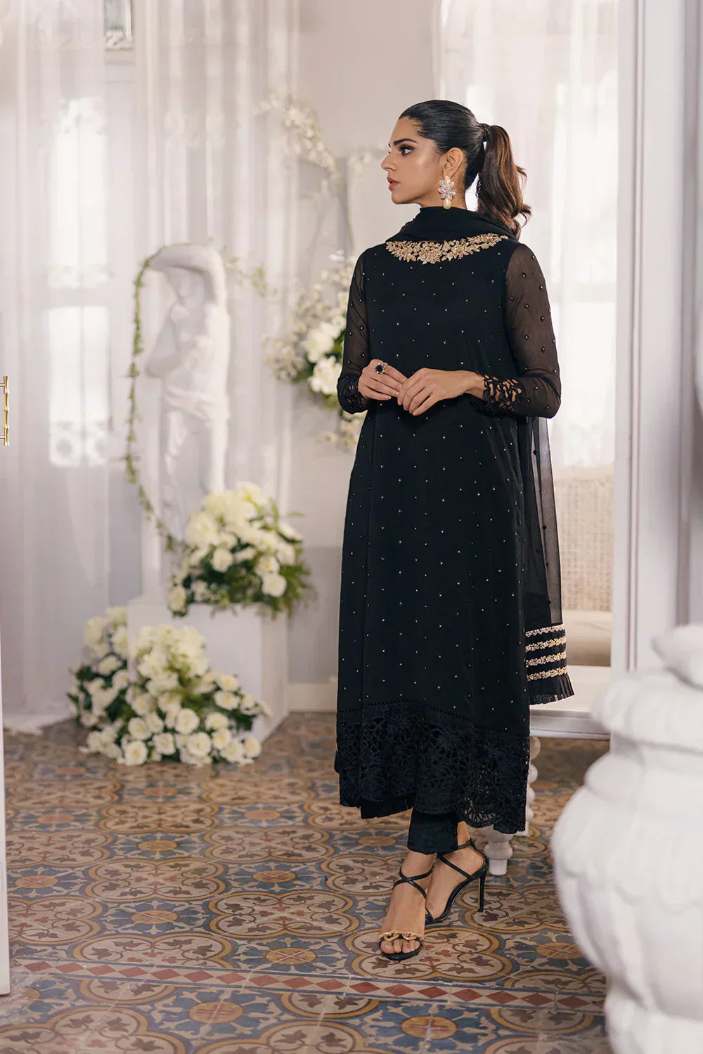 Azure | Ensembles Embroidered Formals | Midnight Glow - House of Zarish